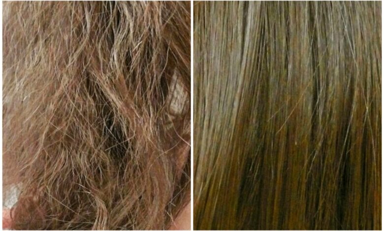 خطوات علاج الشعر المتقصف في المنزل