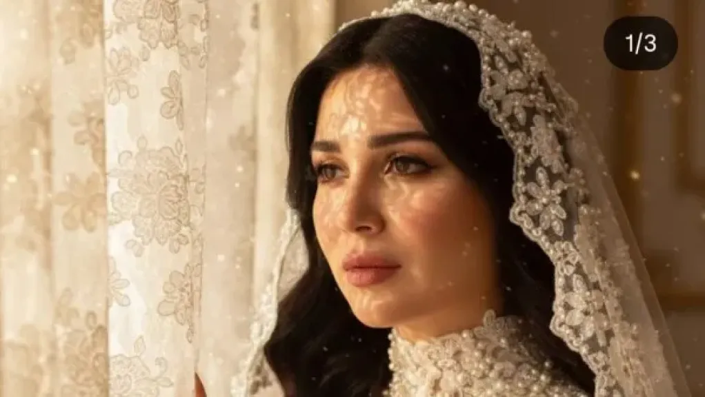 مي عز الدين تفاجئ الجمهور بإطلالة الزفاف